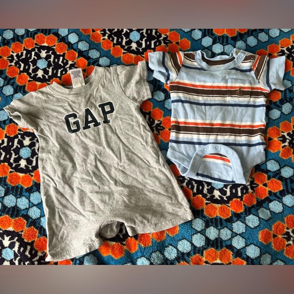 Gap Onesie Shorts & onesie top stripes cotton Baby Boys